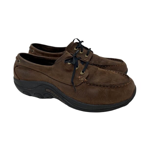 Merrell Mens Jungle Sport Casual Shoes Brown Black Lace Up Low Top Moc Toe 11 main image 5